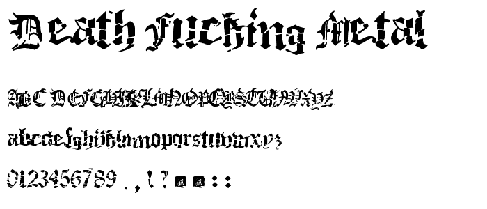 Death Fucking Metal font